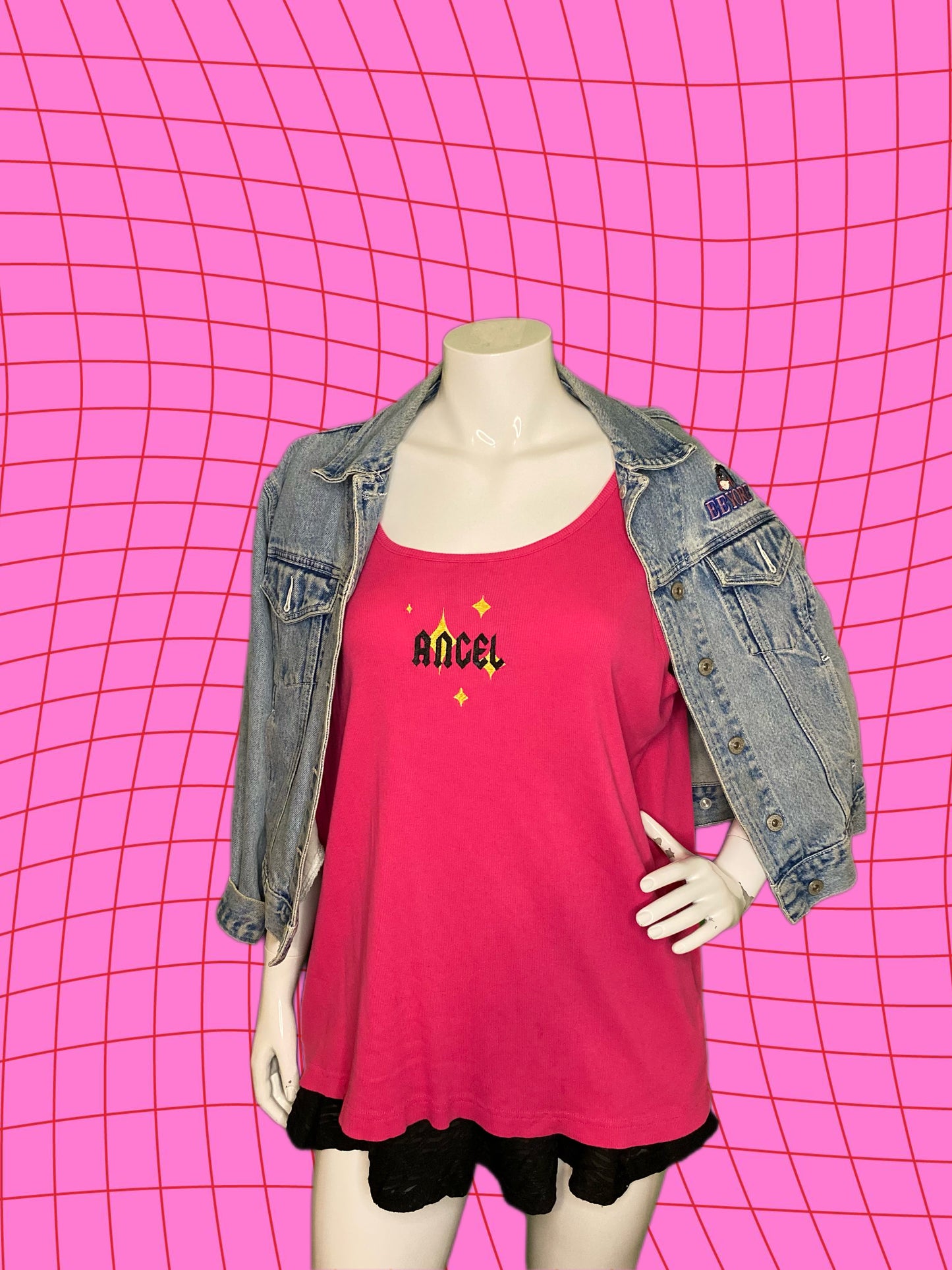 ANGEL SPARKLE TOP PINK